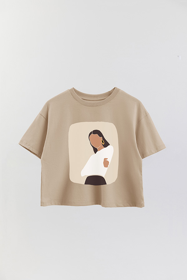 REMERA CROP ESTAMPADA ART 178