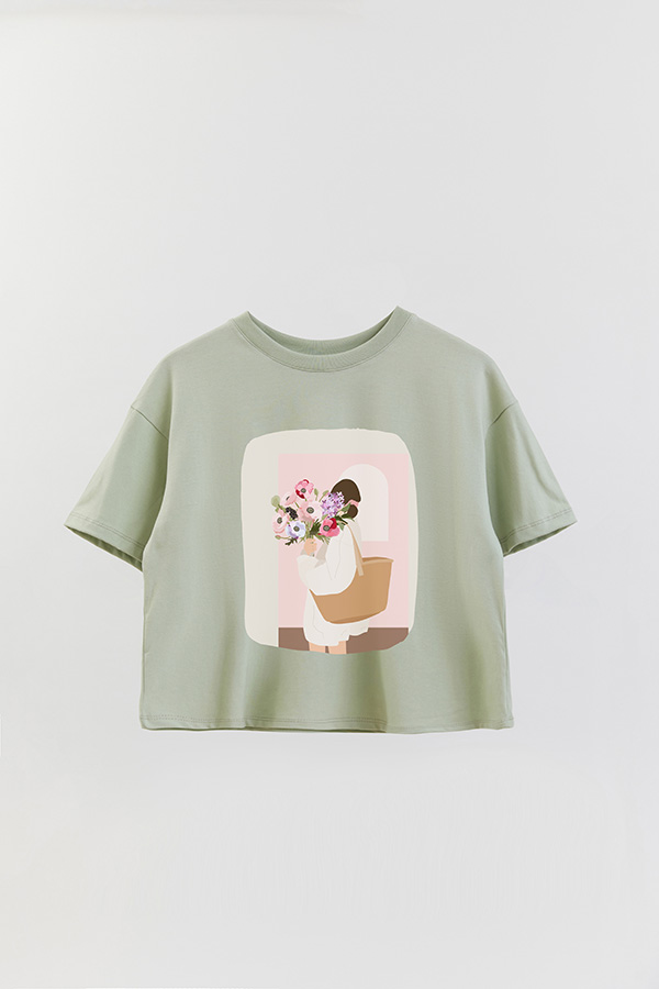 REMERA CROP ESTAMPADA ART 177