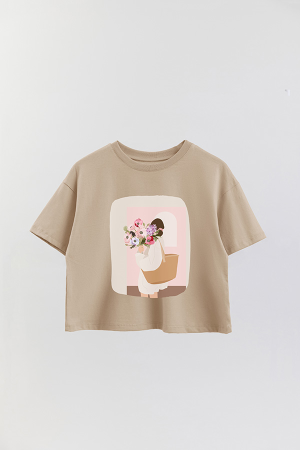 REMERA CROP ESTAMPADA ART 177