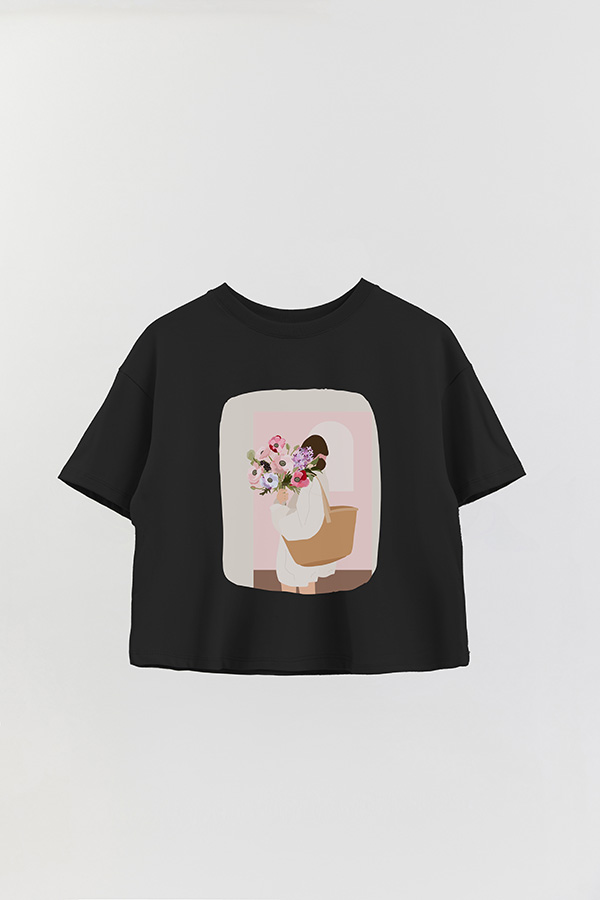 REMERA CROP ESTAMPADA ART 177