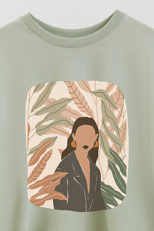 REMERA CROP ESTAMPADA ART 176