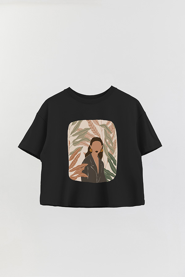 REMERA CROP ESTAMPADA ART 176