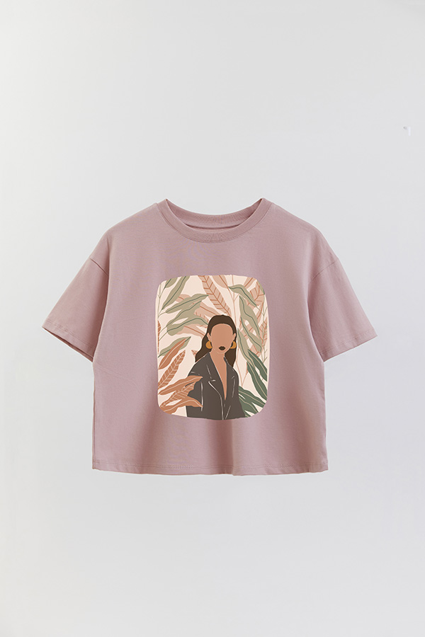 REMERA CROP ESTAMPADA ART 176