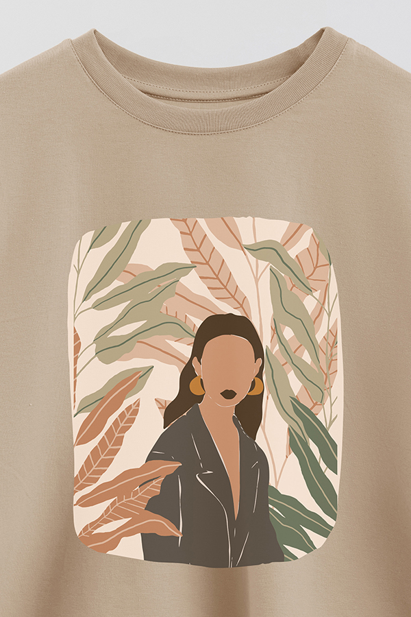 REMERA CROP ESTAMPADA ART 176