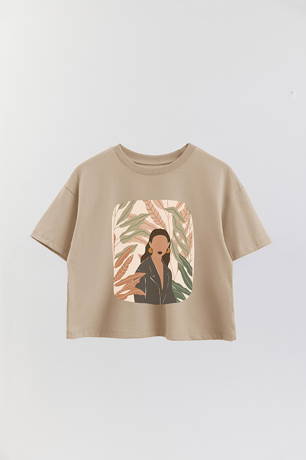 REMERA CROP ESTAMPADA ART 176