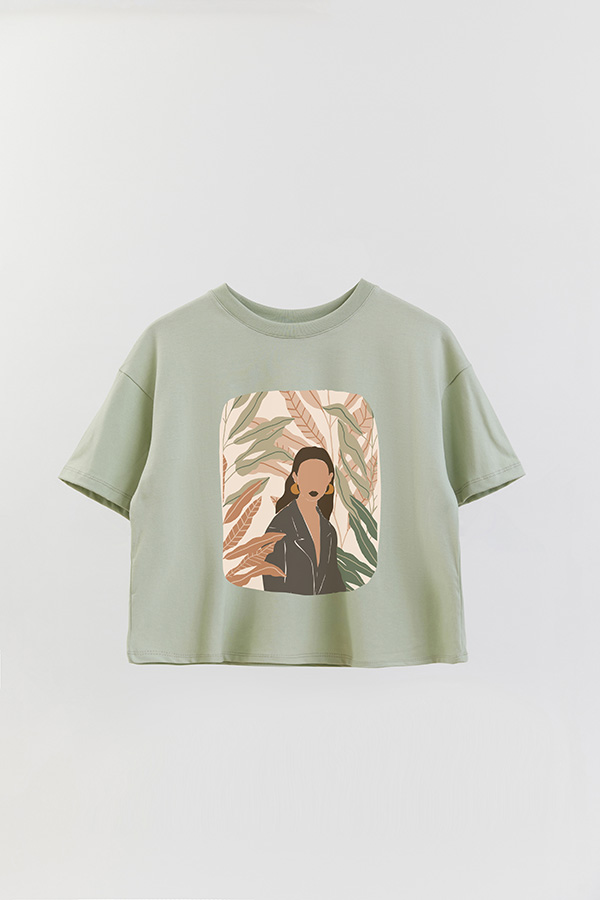 REMERA CROP ESTAMPADA ART 176