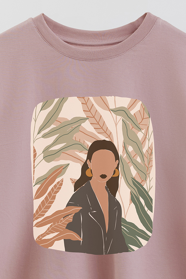 REMERA CROP ESTAMPADA ART 176