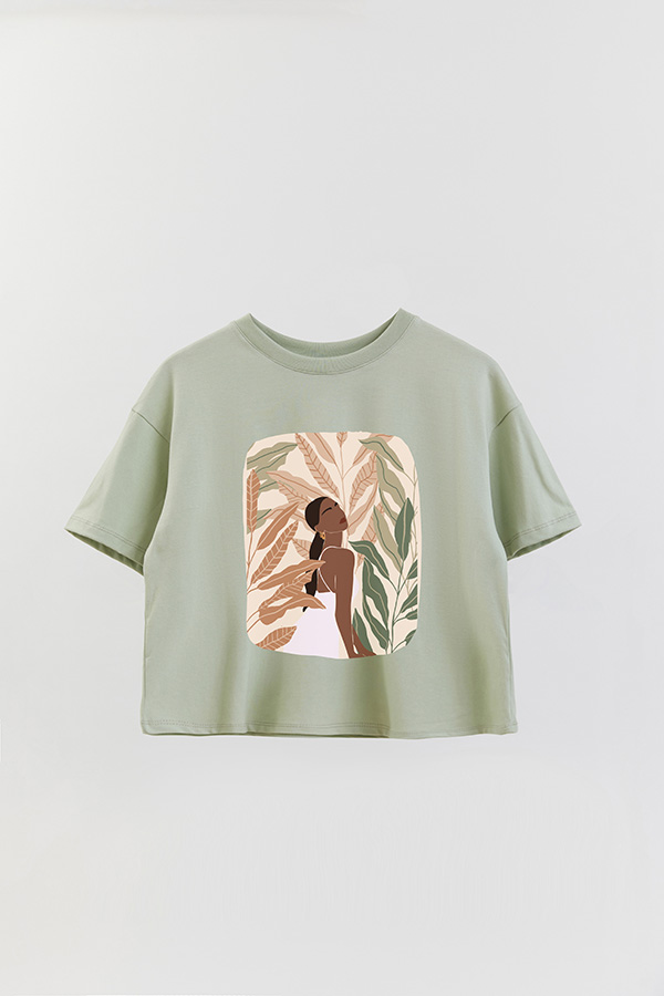 REMERA CROP ESTAMPADA ART 175