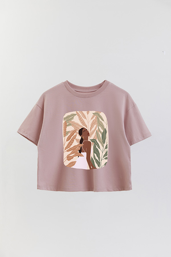 REMERA CROP ESTAMPADA ART 175