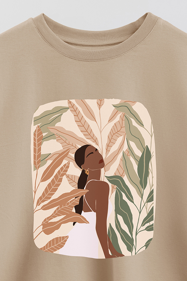 REMERA CROP ESTAMPADA ART 175