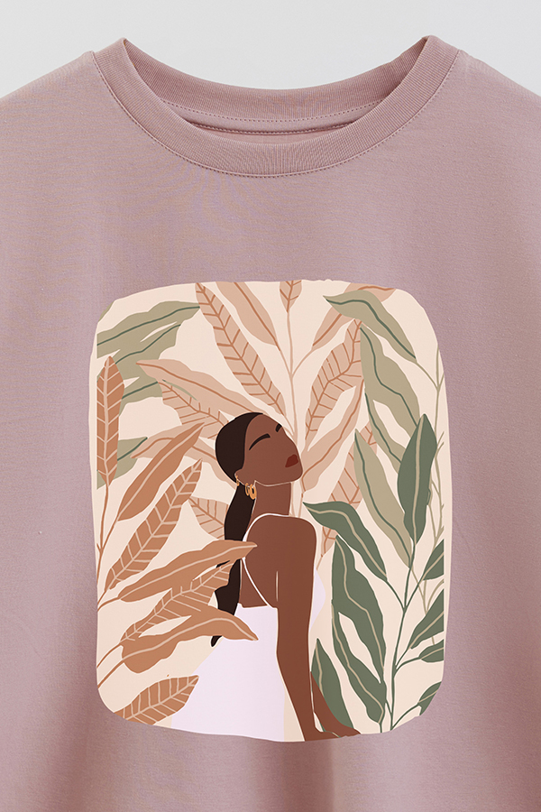 REMERA CROP ESTAMPADA ART 175