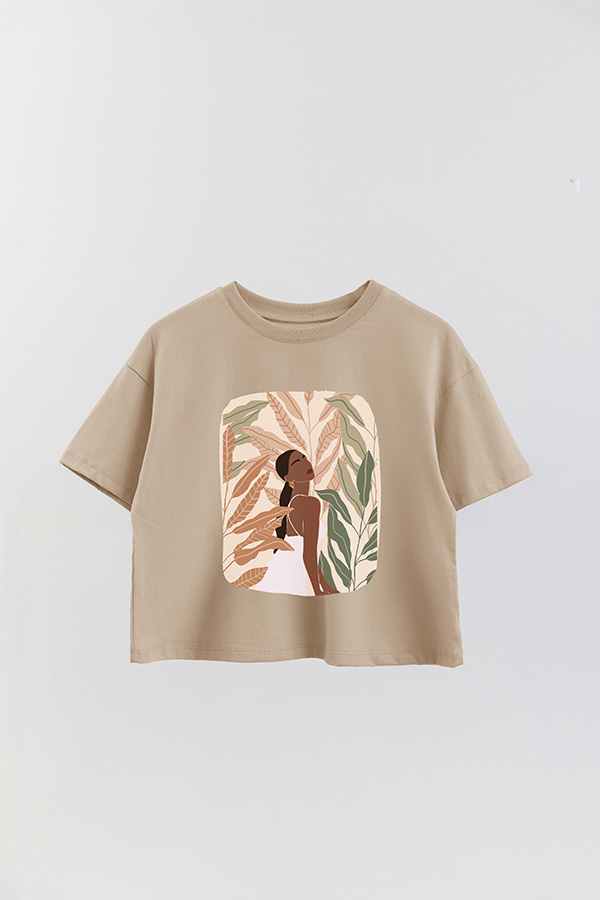 REMERA CROP ESTAMPADA ART 175