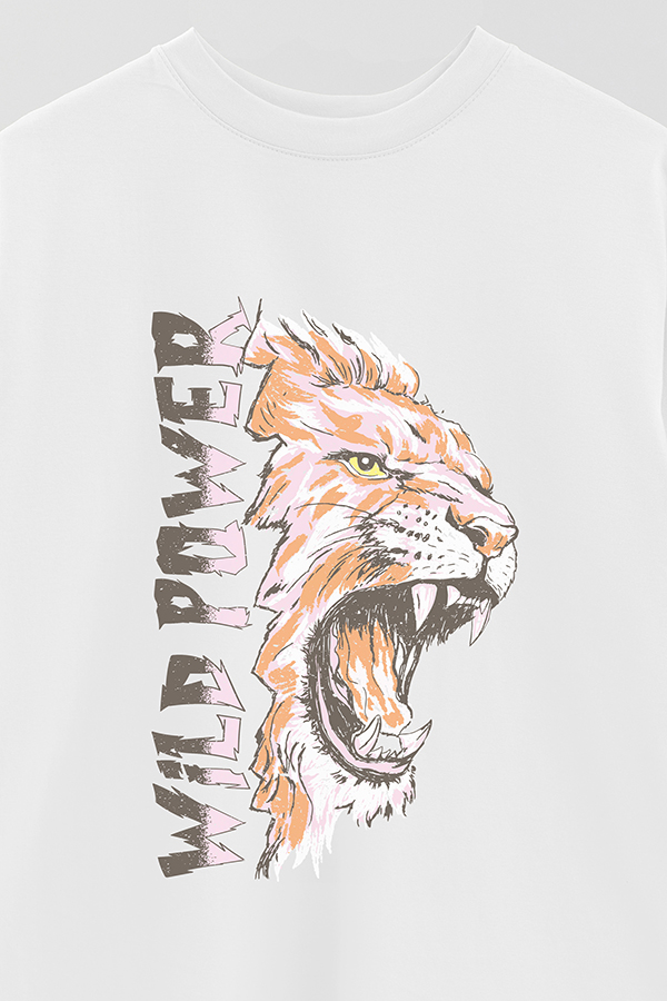 REMERA OVER ESTAMPADA WILD POWER 2