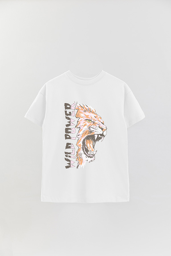 REMERA OVER ESTAMPADA WILD POWER 2