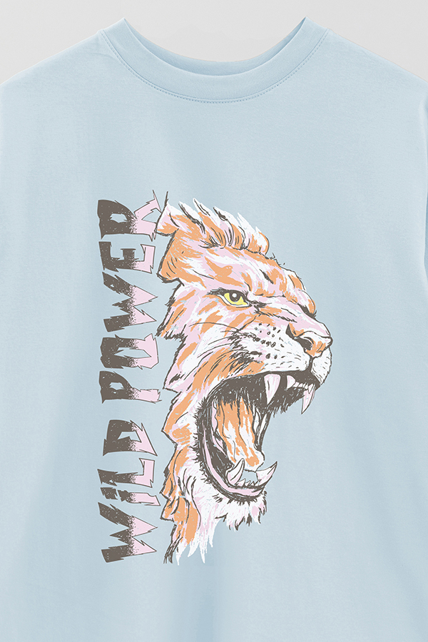 REMERA OVER ESTAMPADA WILD POWER 2