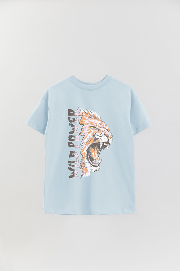 REMERA OVER ESTAMPADA WILD POWER 2