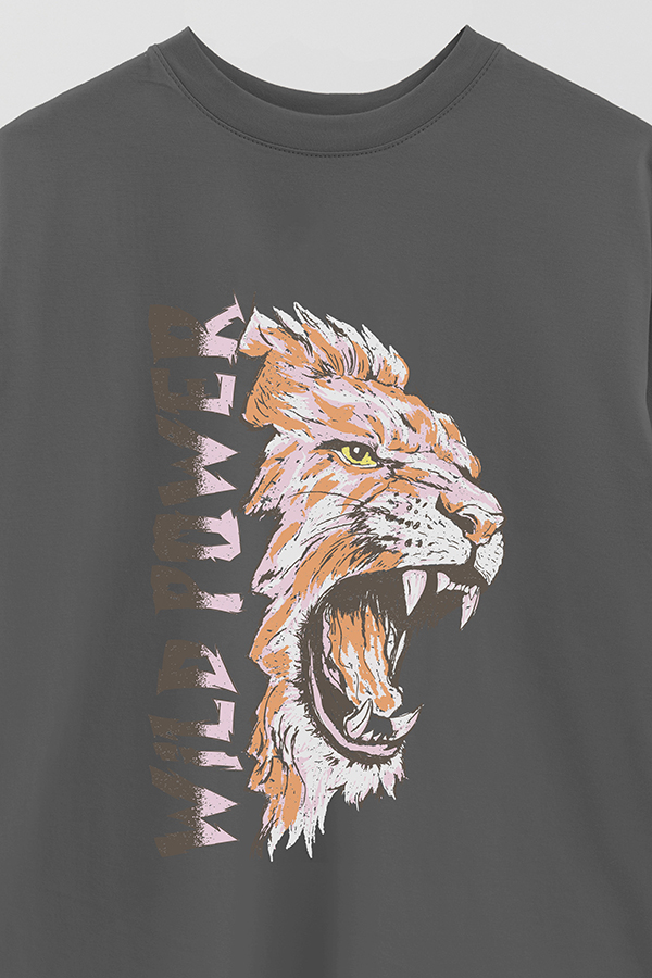 REMERA OVER ESTAMPADA WILD POWER 2