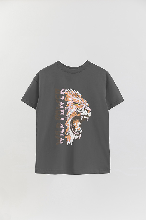 REMERA OVER ESTAMPADA WILD POWER 2