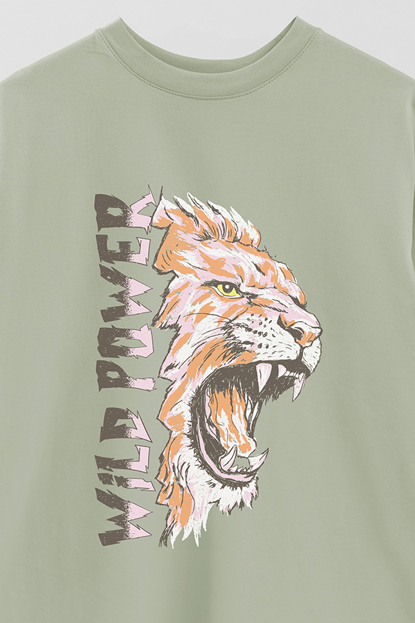 REMERA OVER ESTAMPADA WILD POWER 2