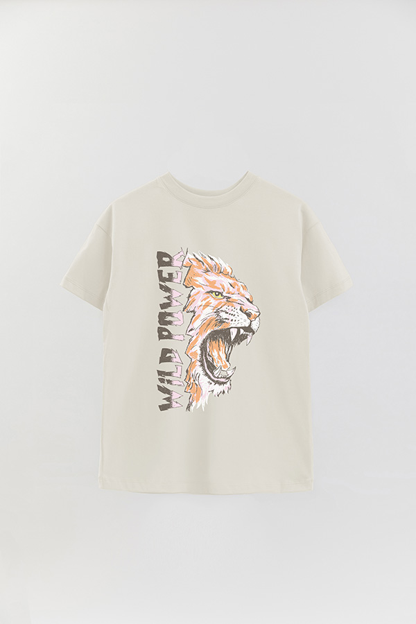 REMERA OVER ESTAMPADA WILD POWER 2