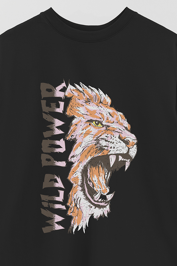 REMERA OVER ESTAMPADA WILD POWER 2