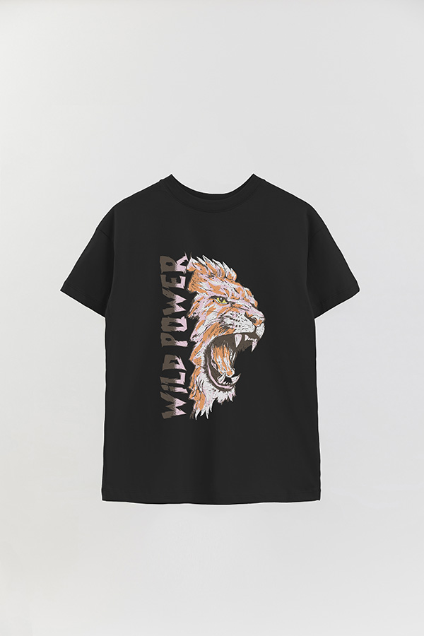 REMERA OVER ESTAMPADA WILD POWER 2