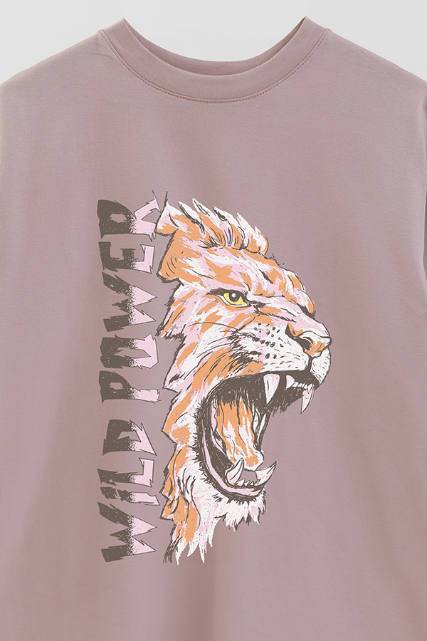 REMERA OVER ESTAMPADA WILD POWER 2