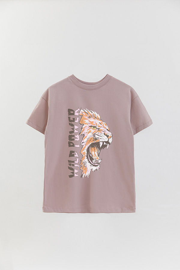 REMERA OVER ESTAMPADA WILD POWER 2