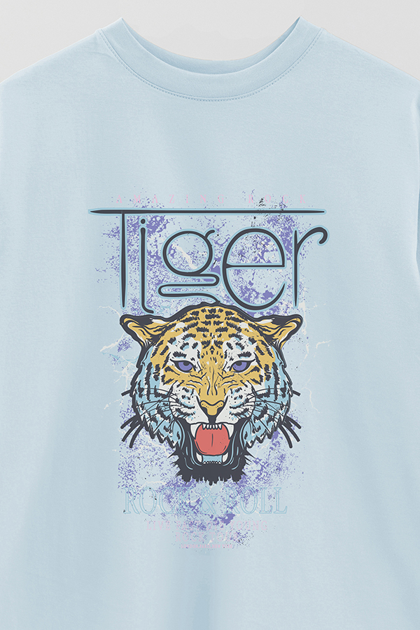 REMERA OVER ESTAMPADA WILD TIGER