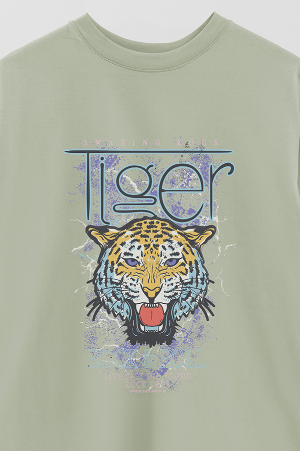 REMERA OVER ESTAMPADA WILD TIGER