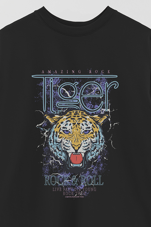 REMERA OVER ESTAMPADA WILD TIGER
