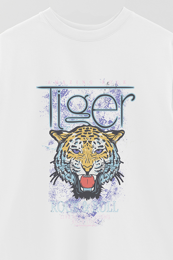 REMERA OVER ESTAMPADA WILD TIGER
