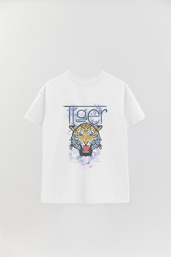 REMERA OVER ESTAMPADA WILD TIGER