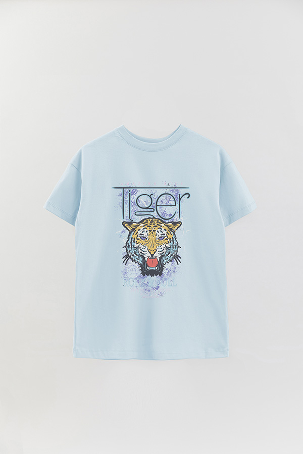 REMERA OVER ESTAMPADA WILD TIGER