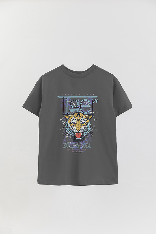 REMERA OVER ESTAMPADA WILD TIGER