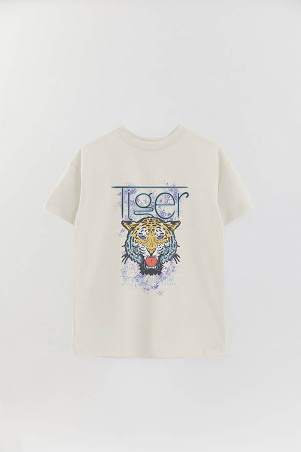 REMERA OVER ESTAMPADA WILD TIGER