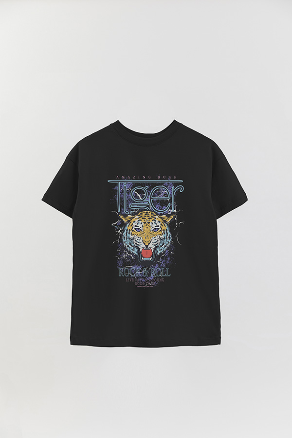 REMERA OVER ESTAMPADA WILD TIGER