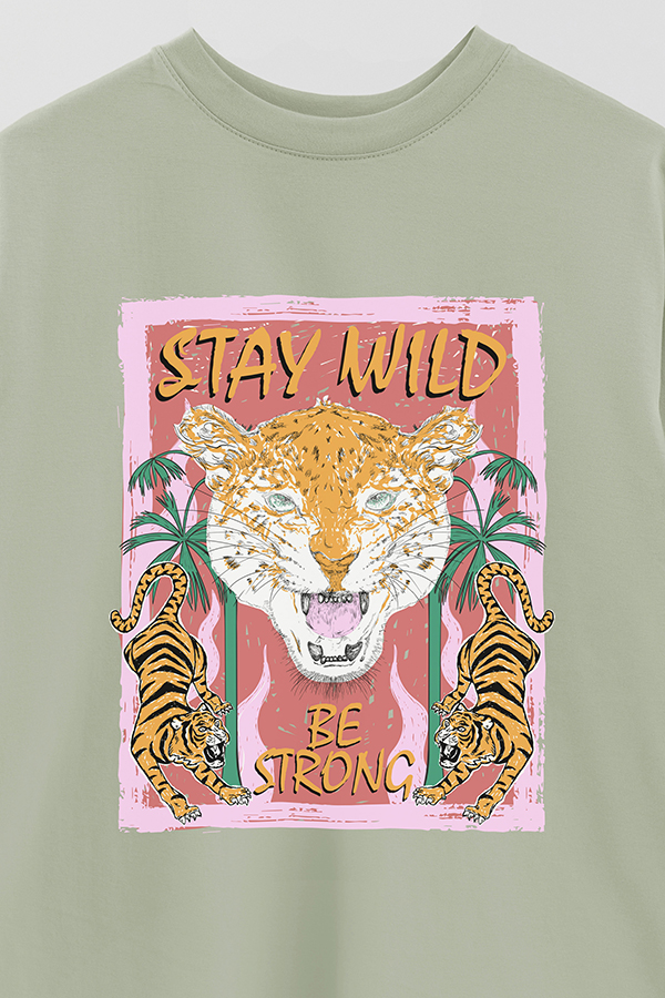 REMERA OVER ESTAMPADA STAY WILD