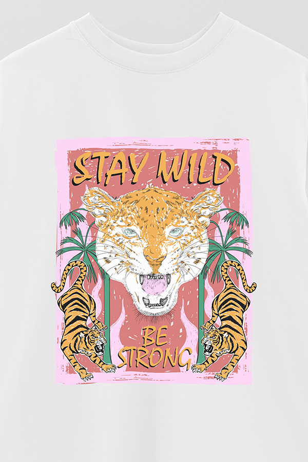 REMERA OVER ESTAMPADA STAY WILD