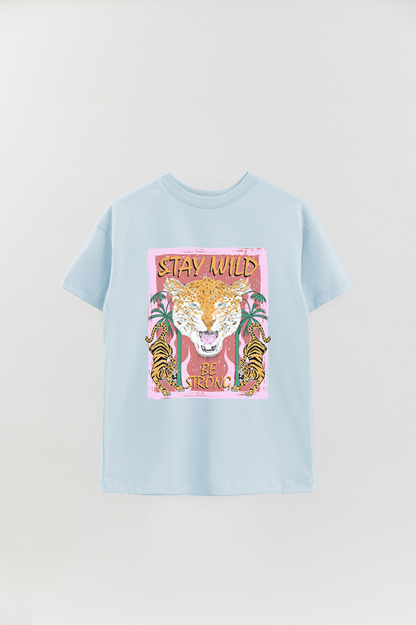 REMERA OVER ESTAMPADA STAY WILD