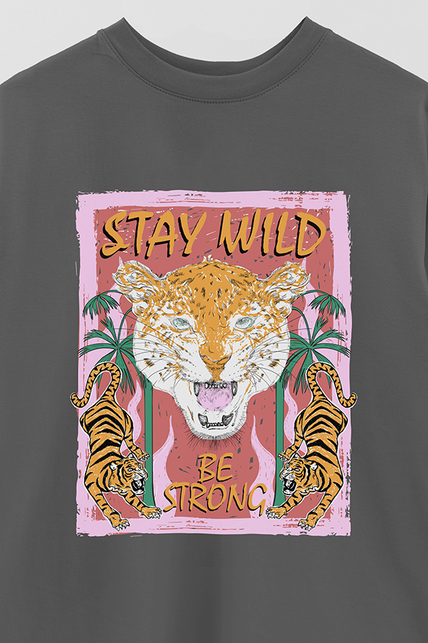 REMERA OVER ESTAMPADA STAY WILD