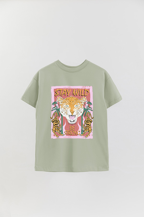 REMERA OVER ESTAMPADA STAY WILD