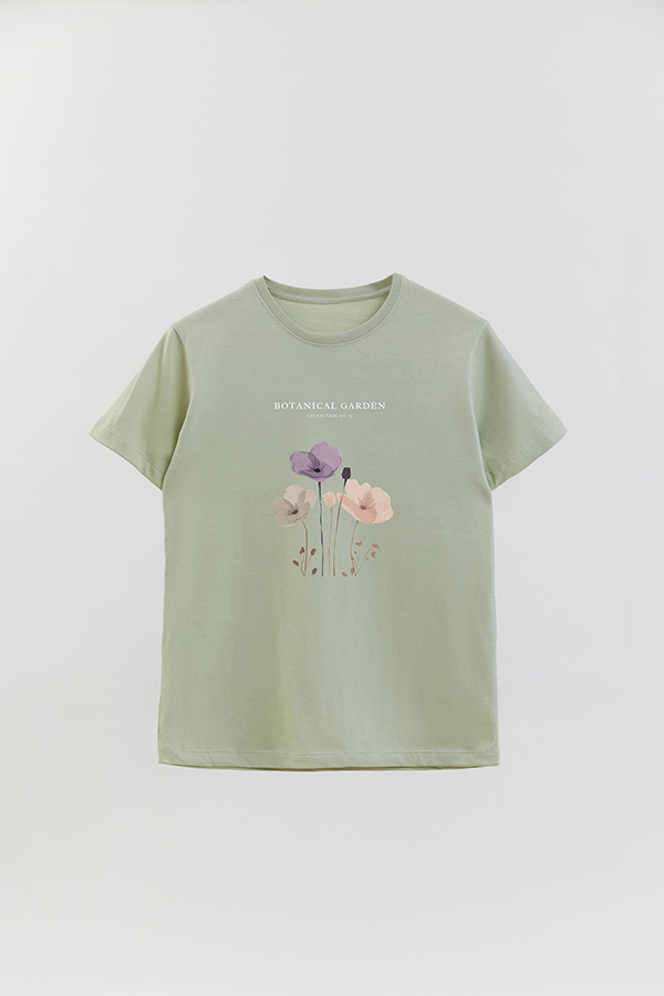 REMERA BASICA ESTAMPADA GARDEN 32