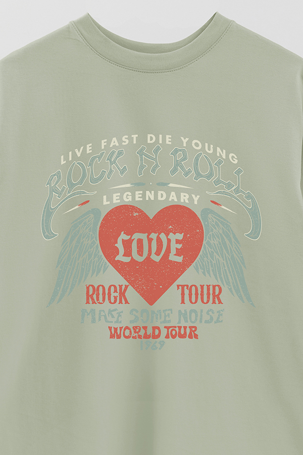 REMERA OVER ESTAMPADA ROCK N ROLL 12