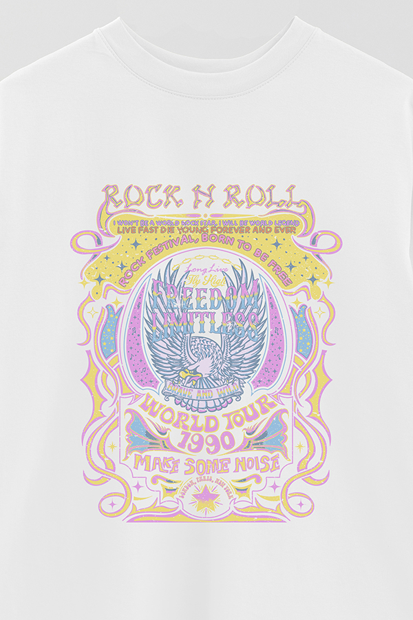 REMERA OVER ESTAMPADA ROCK N ROLL 11