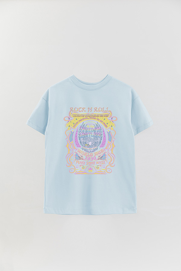 REMERA OVER ESTAMPADA ROCK N ROLL 11