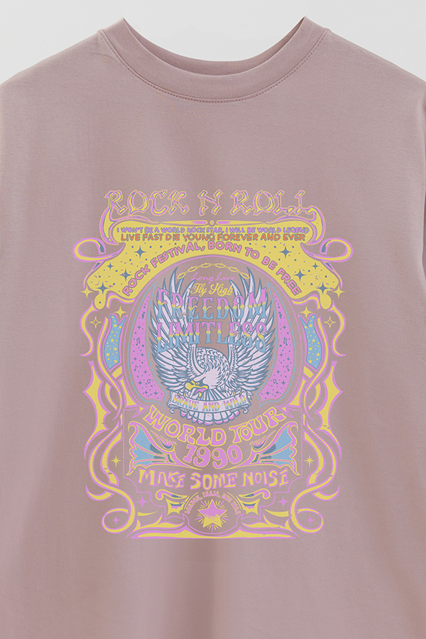 REMERA OVER ESTAMPADA ROCK N ROLL 11