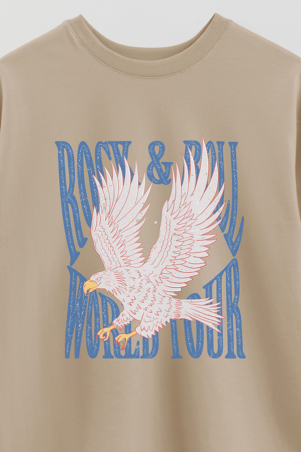 REMERA OVER ESTAMPADA ROCK N ROLL 10