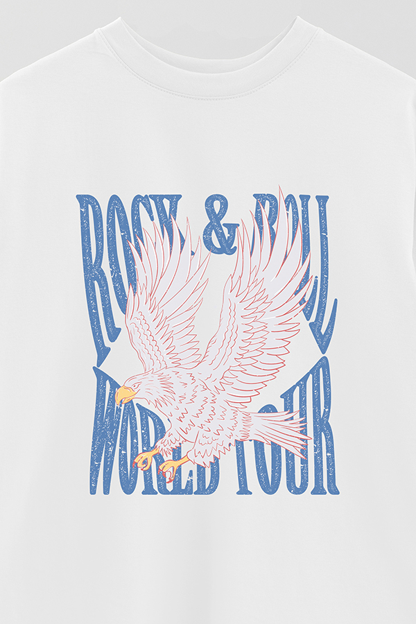 REMERA OVER ESTAMPADA ROCK N ROLL 10