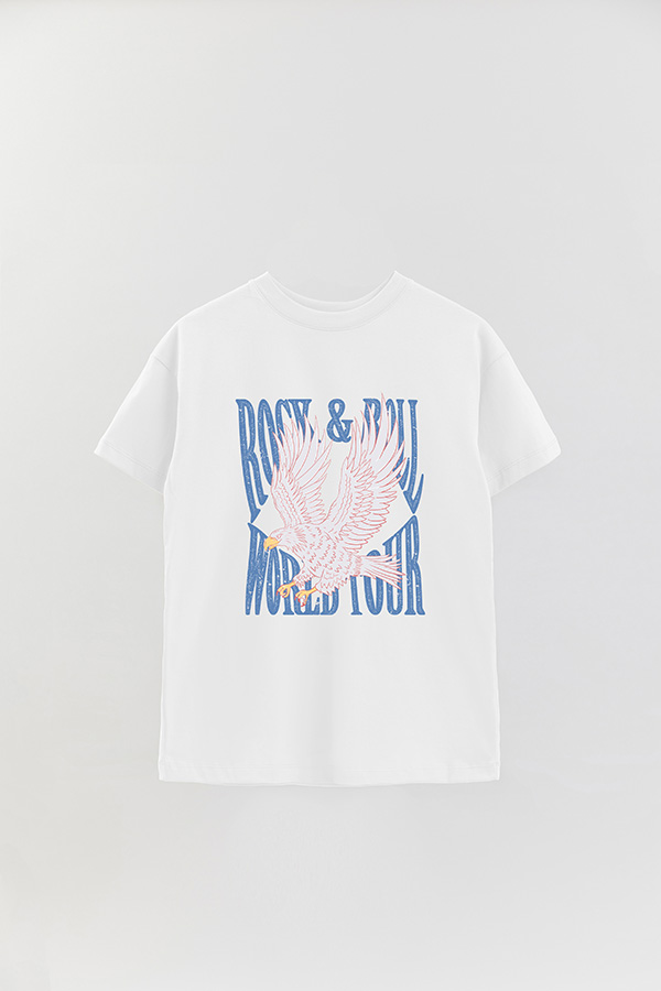 REMERA OVER ESTAMPADA ROCK N ROLL 10